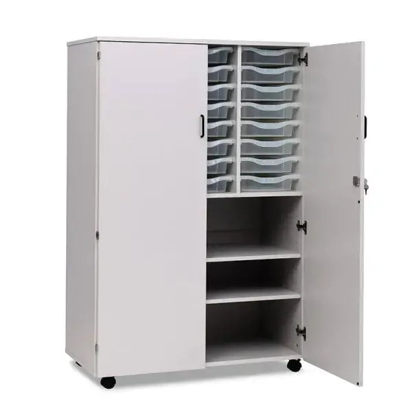 High Tall Storage With 24 Trays Triple Column And Shelves And Full Loc