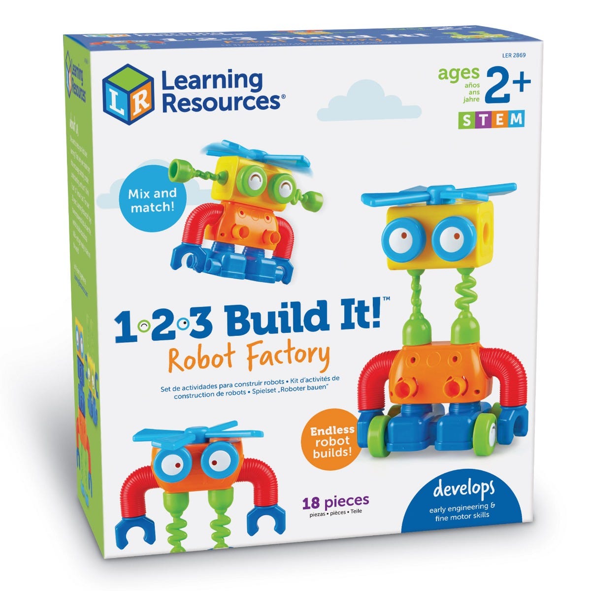 1-2-3 Build It™ Robot Factory, 1-2-3 Build It™ Robot Factory,Learning Resources Build It Robot Factory,Learning Resources construction resources, 1-2-3 Build It™ Robot Factory,1-2-3 Build It™ Robot Factory – Unleash Your Child's Creativity with Robot Construction Introducing the 1-2-3 Build It™ Robot Factory, a fantastic toy that allows preschoolers to build their very own quirky robot creations. With this interactive construction toy, children can let their imagination run wild as they mix ,1-2-3 Build It™