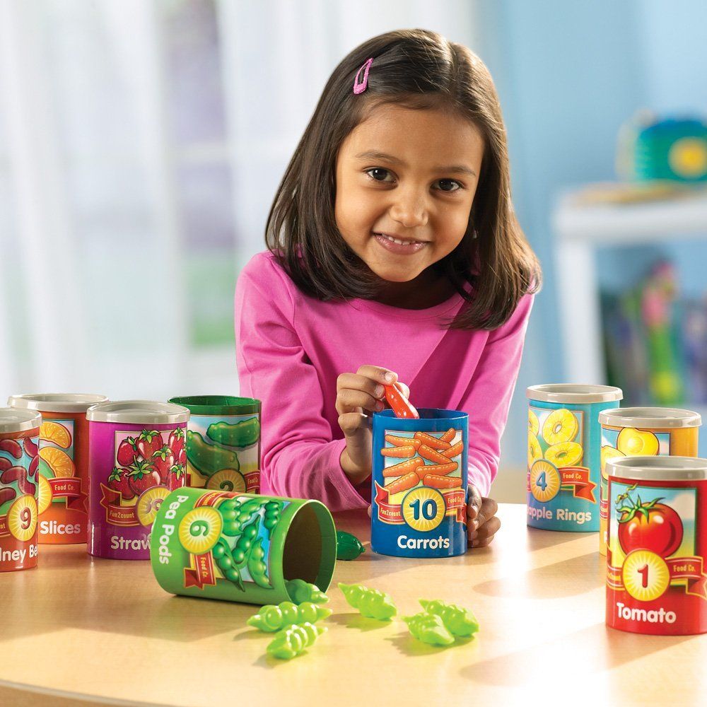 1 to 10 Counting Cans, 1 to 10 Counting Cans,Learning Resources 1 to 10 Counting Cans,numeracy resources,school numeracy resources,school classroom resources, 1 to 10 Counting Cans,The 1 to 10 Counting Cans from Learning Resources are colourful, familiar fruits and veggies which introduce early math and are great for imaginative play too! Introduce counting, number sense and sorting as children sort the realistically detailed fruit and vegetables into the corresponding cans. The 1 to 10 Counting ,1 to 10The