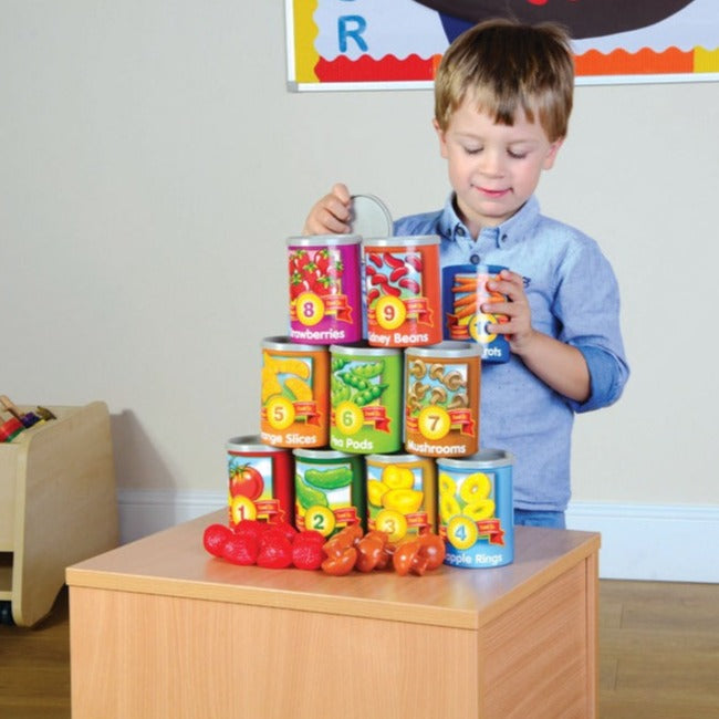 1 to 10 Counting Cans, 1 to 10 Counting Cans,Learning Resources 1 to 10 Counting Cans,numeracy resources,school numeracy resources,school classroom resources, 1 to 10 Counting Cans,The 1 to 10 Counting Cans from Learning Resources are colourful, familiar fruits and veggies which introduce early math and are great for imaginative play too! Introduce counting, number sense and sorting as children sort the realistically detailed fruit and vegetables into the corresponding cans. The 1 to 10 Counting ,1 to 10 Co