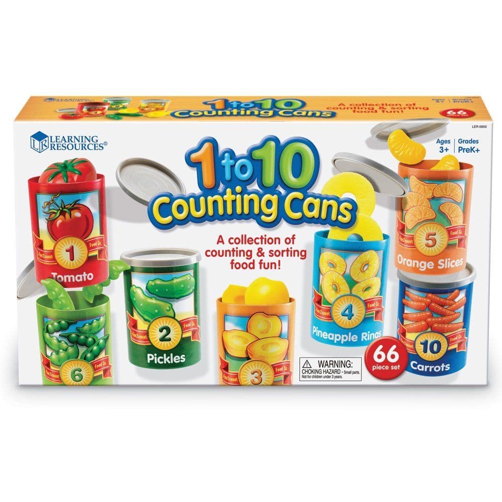 1 to 10 Counting Cans, 1 to 10 Counting Cans,Learning Resources 1 to 10 Counting Cans,numeracy resources,school numeracy resources,school classroom resources, 1 to 10 Counting Cans,The 1 to 10 Counting Cans from Learning Resources are colourful, familiar fruits and veggies which introduce early math and are great for imaginative play too! Introduce counting, number sense and sorting as children sort the realistically detailed fruit and vegetables into the corresponding cans. The 1 to 10 Counting ,1 to 10The