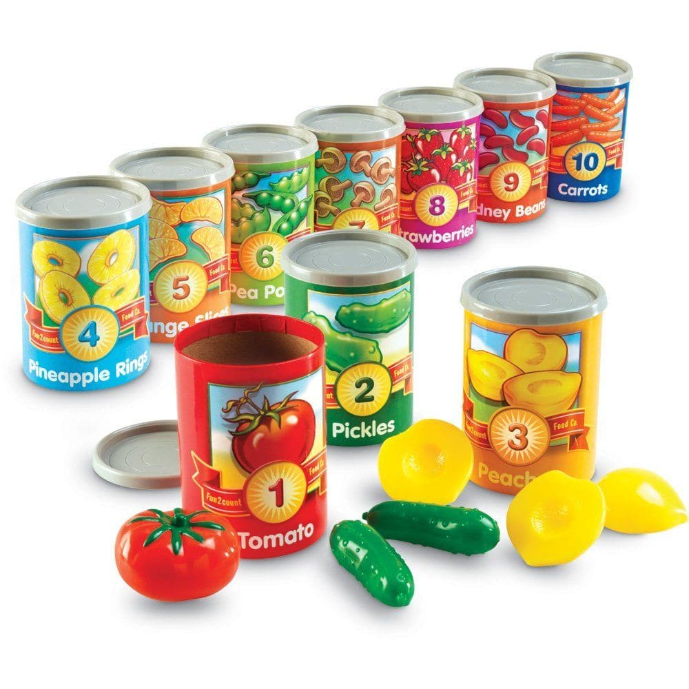 1 to 10 Counting Cans, 1 to 10 Counting Cans,Learning Resources 1 to 10 Counting Cans,numeracy resources,school numeracy resources,school classroom resources, 1 to 10 Counting Cans,The 1 to 10 Counting Cans from Learning Resources are colourful, familiar fruits and veggies which introduce early math and are great for imaginative play too! Introduce counting, number sense and sorting as children sort the realistically detailed fruit and vegetables into the corresponding cans. The 1 to 10 Counting ,1 to 10The