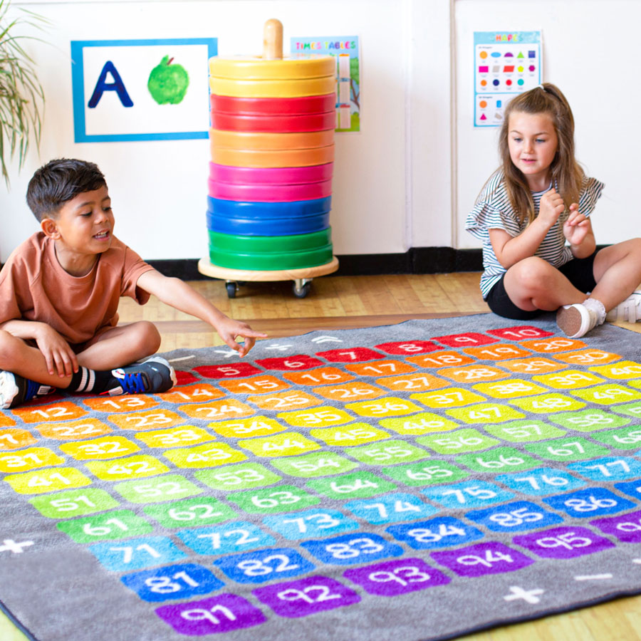 100 Square Counting Grid Carpet, 100 Square Counting Grid Carpet,Number Squares Carpet,math carpets,school carpets,school carpets and rugs,learning rugs,learning carpets, 100 Square Counting Grid Carpet,The 100 Square Counting Grid Carpet encourages numeracy skills with these thick and soft Counting and Multiplication carpets.The 100 Square Counting Grid Carpet is perfect for teaching Mathematics and can also be used to support Communication & Language, as one of the other key areas of learning and developm