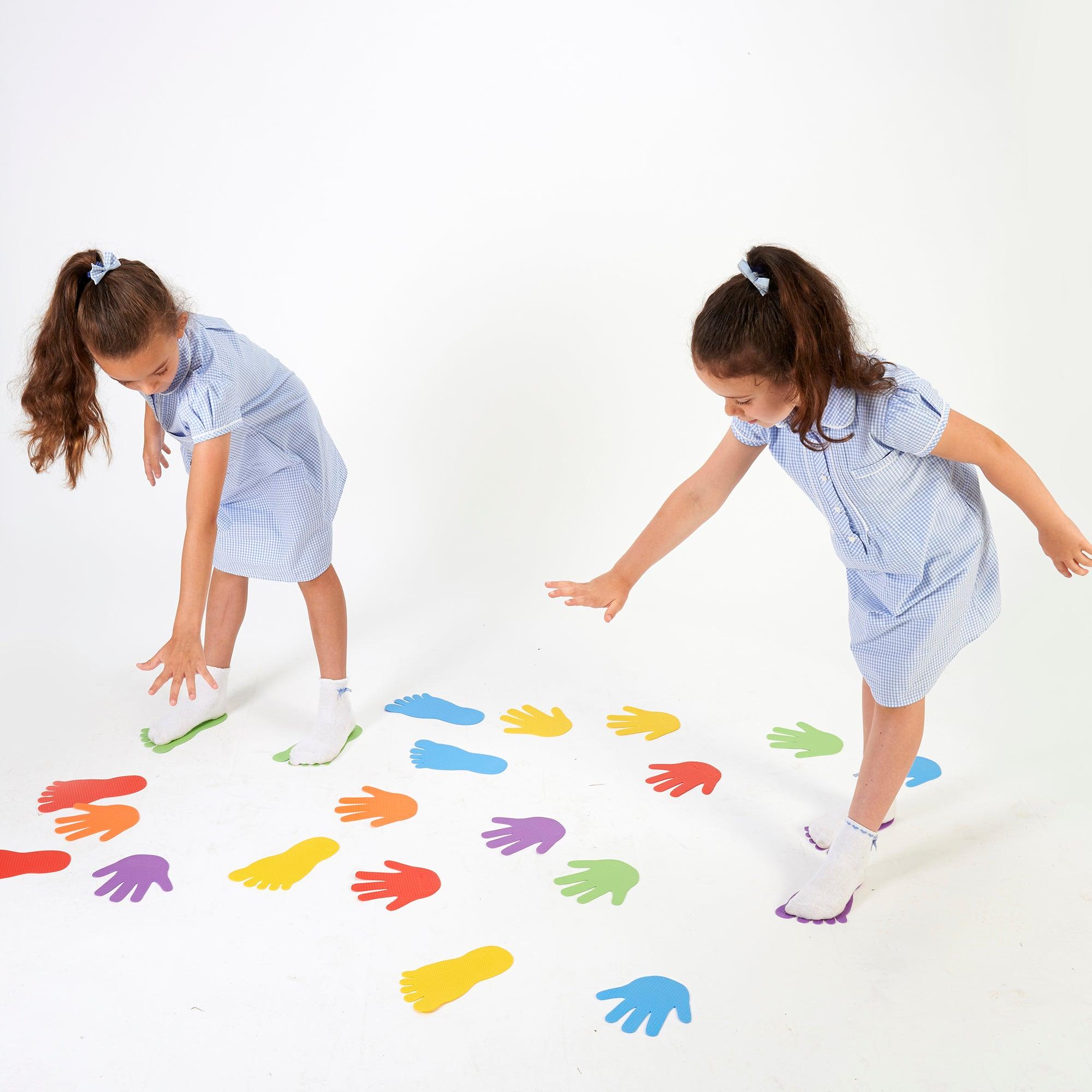 12 Pack Hand Markers, Hand Floor Markers Pack of 12,special needs games,special needs exercise,sensory foot markers toys,special needs physical therapy toys, 12 Pack Hand Markers,These Hand shaped Floor Hand Markers come in a set of 12 in assorted colours. Hand Markers are ideal for setting up activity courses in the gymnasium or classroom environment. Durable construction with non slip surface finish. The Hand Markers are a vibrant and engaging set of assorted colours,use with other designs of,12 PackThese