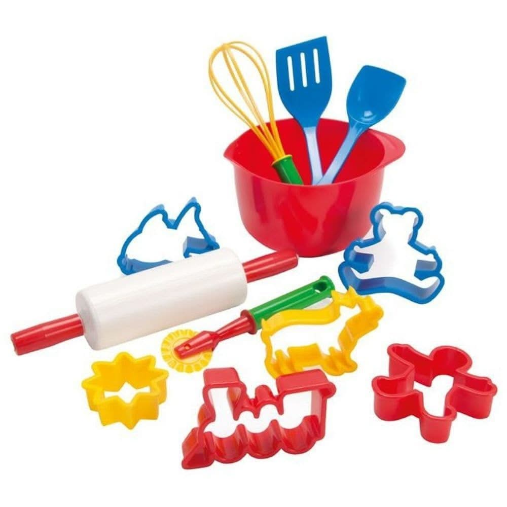 12 Piece Baking Set, 12 Piece Baking Set,Pretend play cooking sets,pretend play baking sets, 12 Piece Baking Set,An Eco friendly baking kit consisting of a total of 12 parts, including; a bowl, various utensils and stick-out figures. The 12 Piece Baking Set is a fun addition to the children's kitchen, where fresh pastries, cake or cookies can be baked and served in the sandbox or for tea parties in the children's room. The 12 Pie,12 PieceAn Eco friendly baking kit consisting of a total of 12 parts, includin