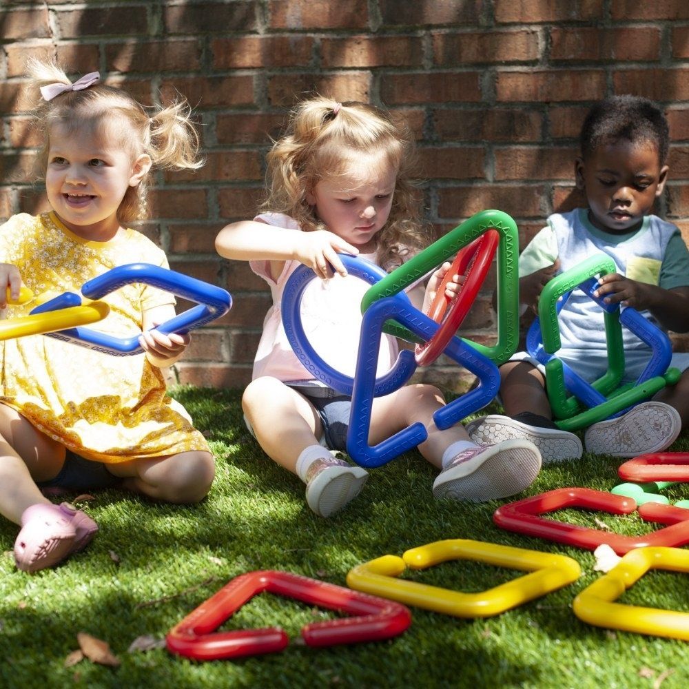 16 Piece Giant Linking Shapes, 16 Piece Giant Linking Shapes,Fine motor skills games,school numeracy resources,classroom numeracy resources, 16 Piece Giant Linking Shapes,Introducing the Giant Linking Shapes set, a perfect learning tool for younger children who are just starting to explore shapes. This set includes 16 interlocking shapes in four vibrant colors, specifically designed to captivate young minds.Each set contains four square, four rectangle, four circle, and four triangle sh,16 Piece Giant Linki