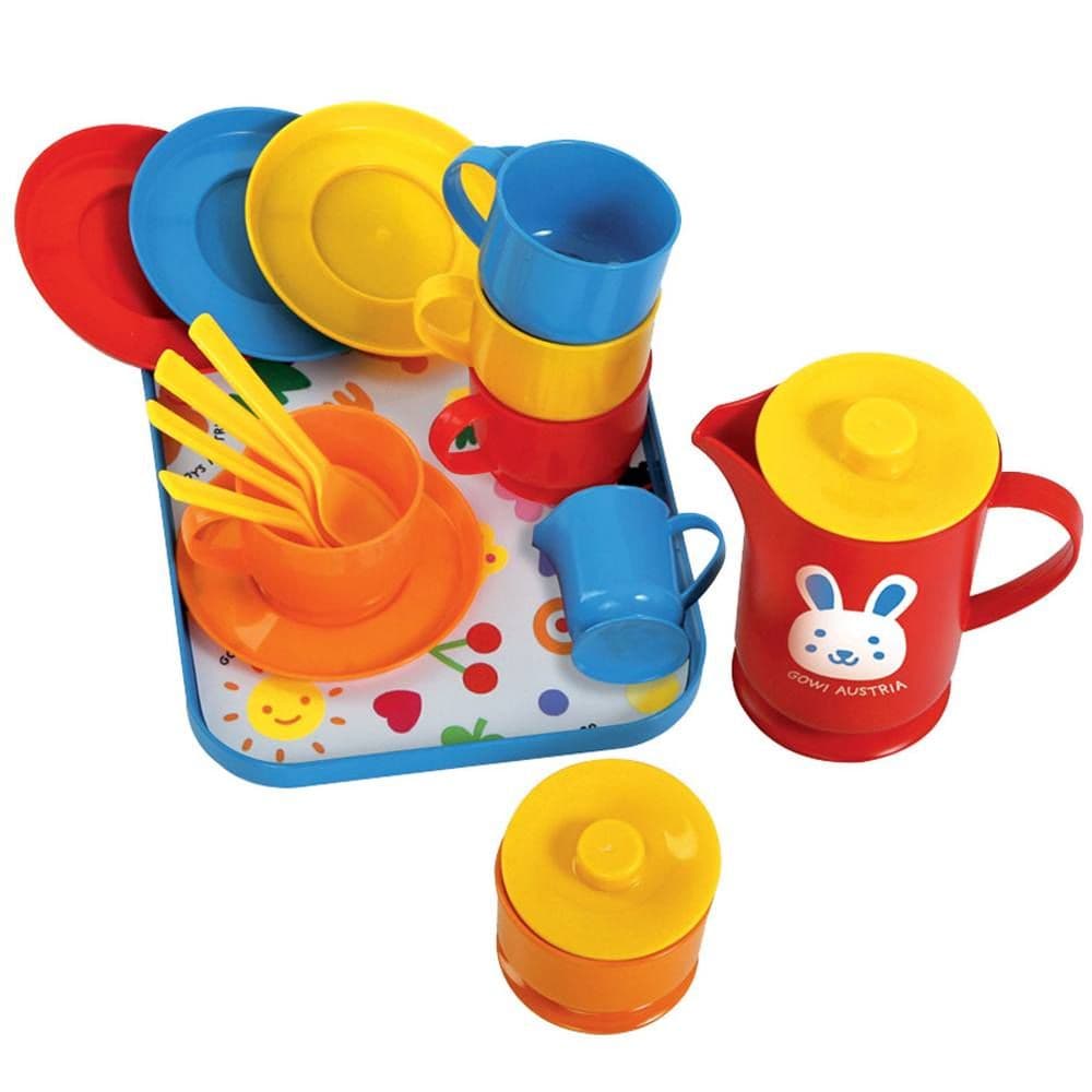 18 Piece Coffee Service, 17 Piece Coffee Service Pretend play,pretend play kitchen toys,kitchen toys,pretend play household,children's imaginative play ideas, 18 Piece Coffee Service,This brightly coloured Pretend play 18 Piece Coffee Service includes a coffee pot, four cups, saucers and spoons plus a milk jug and a sugar bowl, all neatly presented on a serving tray. The 18 Piece Coffee Service Consists of 18 play pieces. This colourful 18 Piece Coffee Service includes a coffee pot, four cups, sauc,18 Piece