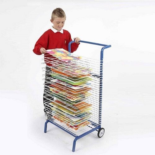 20 Shelf Mobile Drying Rack, 20 Shelf Mobile Drying Rack,Classroom drying rack,Mobile Drying Rack Double Sided,Art drying rack,large art drying rack,double sided drying rack, 20 Shelf Mobile Drying Rack,This 20 Shelf Mobile Drying Rack comes complete with wheels and push handles which enabled even the heaviest drying racks to be manoeuvred around the classroom easily. Imagine you have a whole class full of enthusiastic painters, all wanting to create a work of art toThis 20 Shelf Mobile Drying Rack comes co