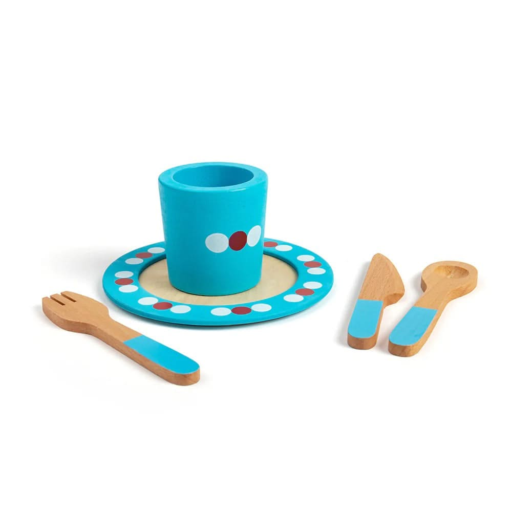 20 Piece Wooden Dinner Service Set, 20 Piece Wooden Dinner Service Set,Childrens dinner plates set,pretend play kitchen toys,Dinner Service 20 Pieces,kitchen toys,pretend play household,children's imaginative play ideas, 20 Piece Wooden Dinner Service Set,Budding young cooks can host their own dinner and tea parties and cook up some amazing meals with this brightly coloured wooden Children’s Dinner Set. The toy tea set comes supplied with 20 pieces in total, including 4 wooden plates, cups, knives, forks an