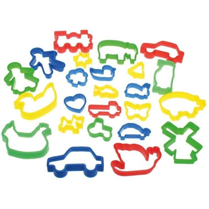 24 Piece Pack Pastry Cutters, 24 Piece Pack Pastry Cutters,Childrens Pastry cutters,kids pastry cutters,car pastry cutters,animal pastry cutters,plastic pastry cutters, 24 Piece Pack Pastry Cutters,24 Piece Pastry Cutters Pack – Fun Shapes for Creative Baking! This large jar of brightly coloured Pastry Cutters is sure to delight young bakers with a wide variety of fun designs. Featuring 24 unique shapes, including animals, plants, vehicles, people, and buildings, in various sizes and colours, every baking s