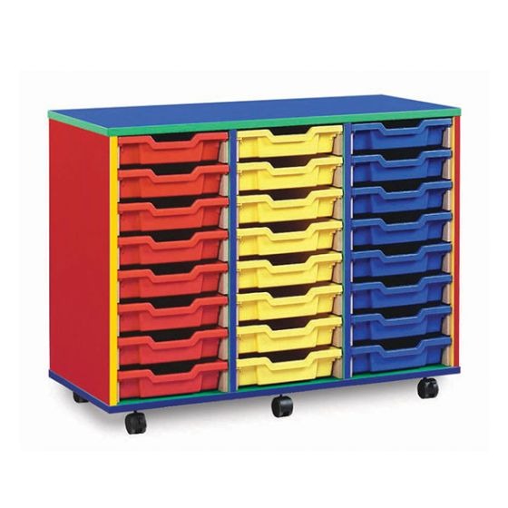 24 Shallow Tray Monarch Colourful Tray Storage Unit - mobile (3 x 8), 24 Shallow Tray Monarch Colourful Tray Storage Unit - mobile (3 x, 24 Shallow Tray Monarch Colourful Tray Storage Unit - mobile (3 x 8),This colourful range of mobile Tray Storage Units is guaranteed to brighten up any classroom, playroom or bedroom ! Designed for the younger user it is robust and fun to ensure years of practical storage use. Delivered fully assembled and complete with Gratnells trays 24 x shallowThis colourful range of m