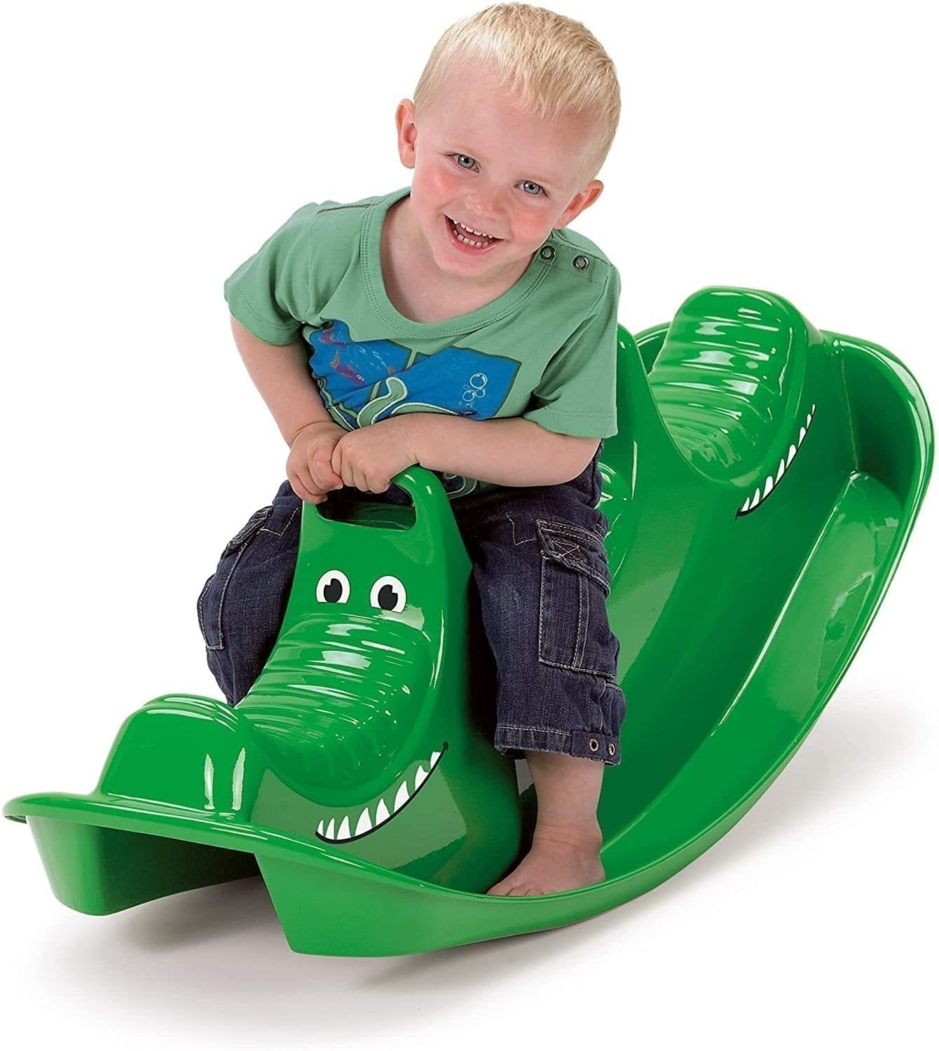 3 Persons Rocker and Seesaw - Crocodile, 3 Persons Rocker and Seesaw Crocodile,dantoy Rocker and Seesaw,dantoy Crocodile Rocker and Seesaw, 3 Persons Rocker and Seesaw - Crocodile,The 3 Persons Rocker and Seesaw helps children develop their balance skills with these brightly coloured animal seesaws. Kids will have a rocking time on this 3 Persons Rocker and Seesaw. Watch as they hold tight and and rock to and fro. This cheerful 3 Persons Rocker and Seesaw promises to keep your kidsThe 3 Persons Rocker and S