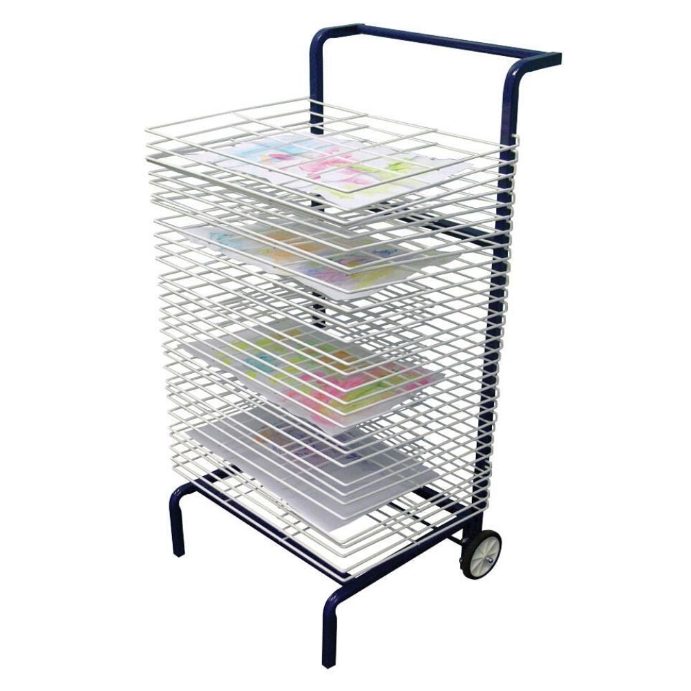 30 Shelf Mobile Art Drying Rack, 30 Shelf Mobile Art Drying Rack,Mobile Drying Rack Double Sided,Art drying rack,large art drying rack,double sided drying rack, 30 Shelf Mobile Art Drying Rack,This 30 Shelf Mobile Art Drying Rack with wheels has a push handle, which enables even the most heavily laden dryer to be manoeuvred around classrooms with ease. 30 shelves. This 30 Shelf Mobile Art Drying Rack makes an ideal school art drying rack. This compact mobile unit makes an ideal drying rack for childrens' ar