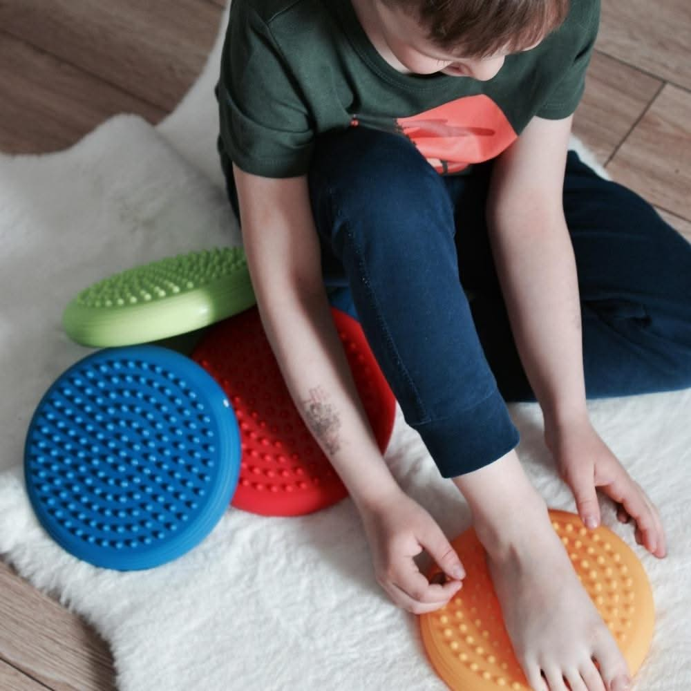 4 Pack Textured Balancing Discs, 4 Pack Textured Balancing Discs,sensory balance toys,balancing games,special needs balancing toys,Weplay balancing clouds, 4 Pack Textured Balancing Discs,Step up your exercise and sensory stimulation game with our Textured Balancing Discs. Designed for multifaceted use—from strength training to sensory stimulation—these discs are a must-have for anyone looking to enhance their physical and sensory experiences. Textured Balancing Discs Features: Versatile Design:Step up your