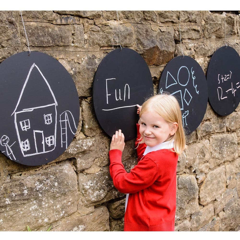 4 Pack Circular Chalkboards, 4 Pack Circular Chalkboards,Outdoor primary school Mark making,Children's mark making activities,activity Chalkboard,outdoor art equipment,outdoor sensory toys and mirrors,sensory garden furniture, 4 Pack Circular Chalkboards,4 Pack Circular Chalkboards Add a creative spark to your outdoor (or indoor!) play areas with the 4 Pack Circular Chalkboards. These charming, versatile chalkboards are perfect for encouraging artistic expression, collaborative play, and hands-on learning i