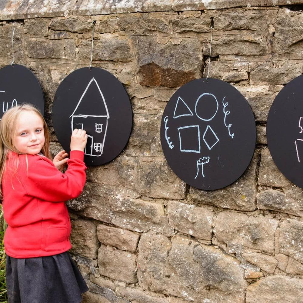 4 Pack Circular Chalkboards, 4 Pack Circular Chalkboards,Outdoor primary school Mark making,Children's mark making activities,activity Chalkboard,outdoor art equipment,outdoor sensory toys and mirrors,sensory garden furniture, 4 Pack Circular Chalkboards,4 Pack Circular Chalkboards Add a creative spark to your outdoor (or indoor!) play areas with the 4 Pack Circular Chalkboards. These charming, versatile chalkboards are perfect for encouraging artistic expression, collaborative play, and hands-on learning i