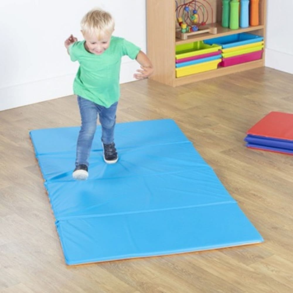 4 Section Folding Tumble Mat Pack of 5, 4 Section Folding Tumble Mat Pack of 5,Tumble Mats Pack of 5,toddler sleep mat,toddler nap mat,toddler sleeping mat,sleeping mats for nurseries,nursery equipment, 4 Section Folding Tumble Mat Pack of 5,Brightly coloured ,versatile 4 section tumble mats ideal for group activities and physical play The Tumble Mats Pack of 5 are suitable for use indoors or outdoors for physical play, basic gymnastics and around activity toys. The Tumble Mats Pack of 5 are suitable for nu