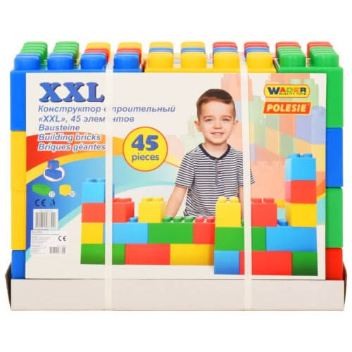 45 Piece XXL Blocks, 45 Piece XXL Blocks,Polesie Wader Block Toys XXL - Pieces,Wader blocks,xxl bulding blocks, Polesie Wader Block Toys XXL - 45-Piece Stacking Blocks Set for Creative Play Give your little ones an exciting and educational playtime experience with the Polesie Wader Block Toys XXL 45-Piece Set. Designed to spark creativity and develop essential motor skills, this stacking block set is ideal for toddlers and young children. With bright, engaging colours and easy-to-handle blocks, it encourage