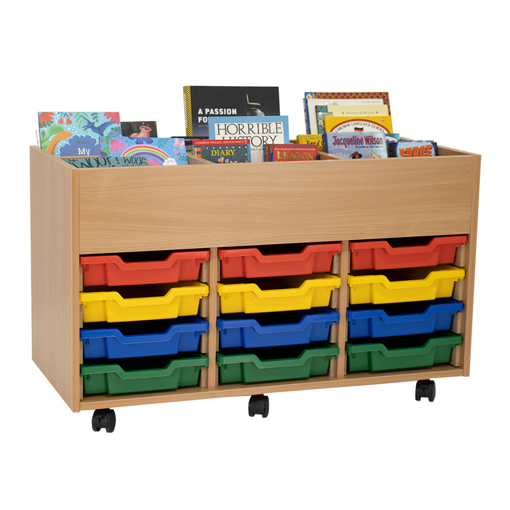 6 Bay Kinderbox Unit - Beech, 6 Bay Kinderbox Unit - Beech,Classroom storage,classroom tray storage,classroom storage ideas, 6 Bay Kinderbox Unit - Beech,We use high quality materials and components to ensure the 6 Bay Kinderbox Unit is robust, rigid and sturdy. The 6 Bay Kinderbox Unit is constructed using 18mm FSC certified MFC and fitted together by cam and dowel construction.Mobile units are supplied with strong non-marking shatterproof nylon castors (two with locki,6 Bay Kinderbox Unit -We use high qua