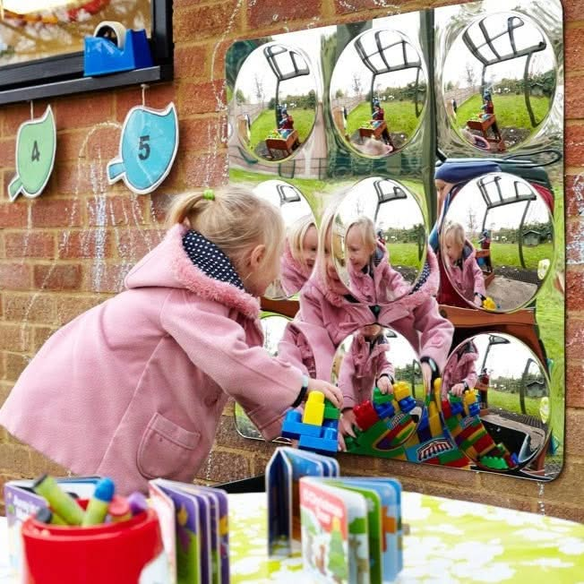 9 Bubble Outdoor Mirror, 9 Bubble Outdoor Mirror,9 bubble mirror silver,early years mirror resources, educational resources, educational materials, childrens learning resources, childrens learning materials, teaching resources for children, teaching material for children, 9 Bubble Outdoor Mirror,Perfect for outdoor play areas, this 9 Bubble Outdoor Mirror will captivate children and adults alike.Featuring a unique design, this 9 Bubble Outdoor Mirror duplicates images and changes their shape and size, creat