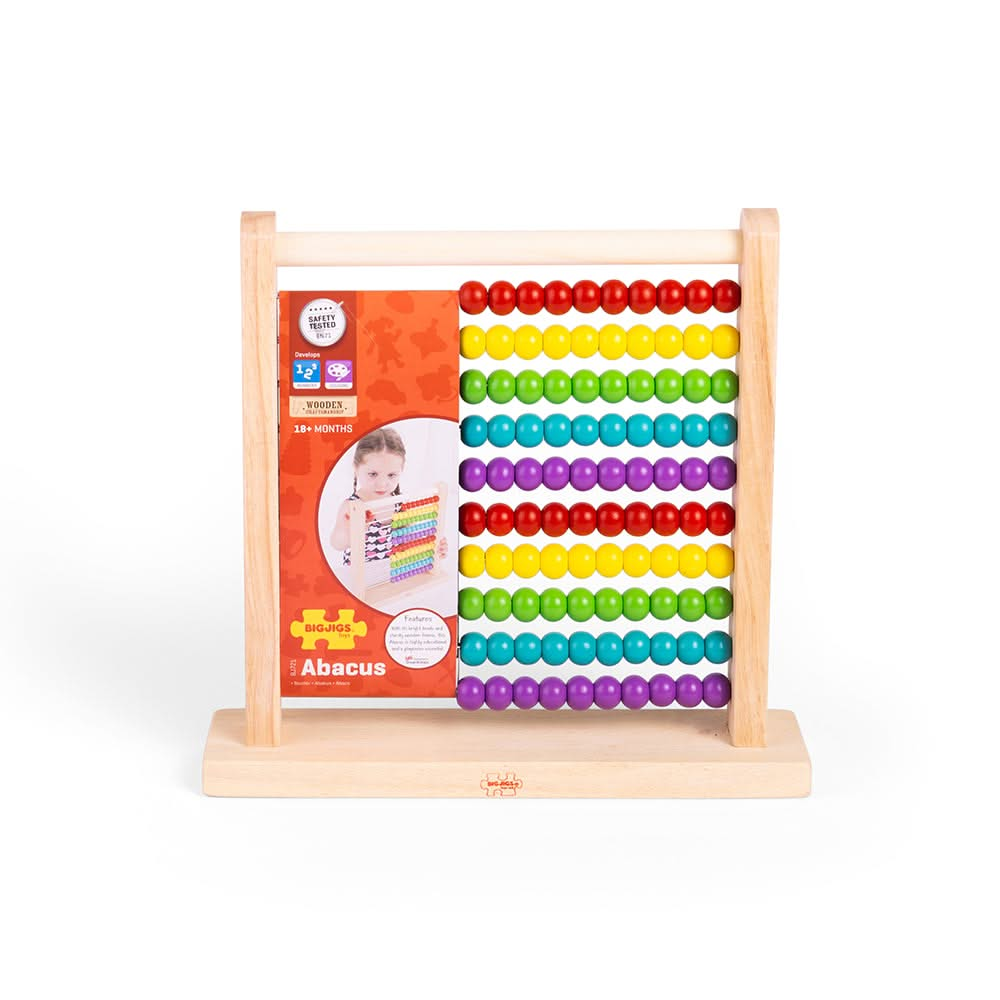 Abacus, Abacus,Bigjigs Abacus,Wooden Abacus,Abacus Toy, Abacus,With its bright beads and sturdy wooden frame, this traditional Wooden Abacus is an educational playroom essential. Ideal for use at home, nursery or even the classroom! Our rainbow wooden abacus toy encourages numeracy skills, patterning and colour recognition as little hands move the beads along. With ten rows and te,AbacusWith its bright beads and sturdy wooden frame, this traditional Wooden Abacus is an educational playroom essential. Ideal 