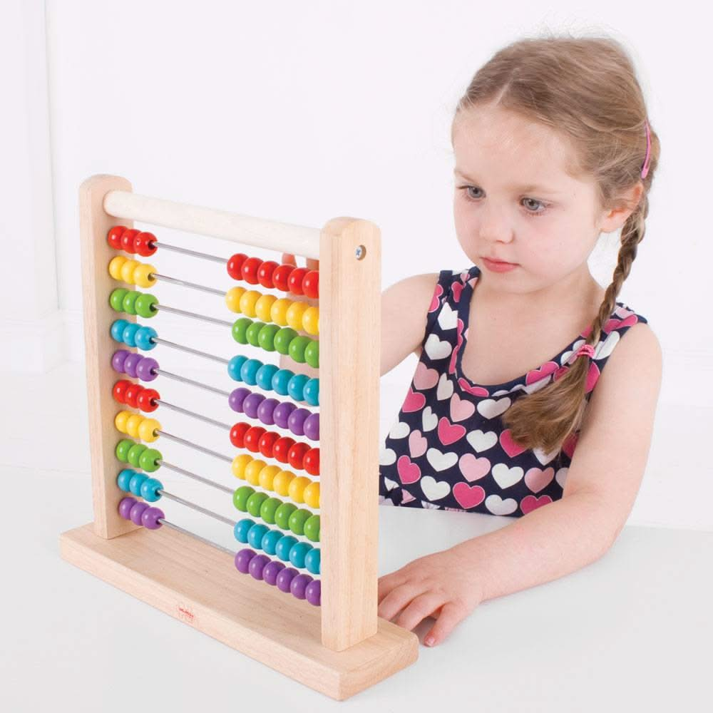 Abacus, Abacus,Bigjigs Abacus,Wooden Abacus,Abacus Toy, Abacus,With its bright beads and sturdy wooden frame, this traditional Wooden Abacus is an educational playroom essential. Ideal for use at home, nursery or even the classroom! Our rainbow wooden abacus toy encourages numeracy skills, patterning and colour recognition as little hands move the beads along. With ten rows and te,AbacusWith its bright beads and sturdy wooden frame, this traditional Wooden Abacus is an educational playroom essential. Ideal 