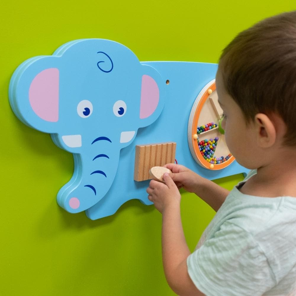 Activity Wall Panel Elephant, Activity Wall Panel Elephant,Elephant Wall Game,Special needs wall toys,sensory room wall toys,wall games for special needs, Activity Wall Panel Elephant,An appealing manipulative wall panel in a Elephant design, providing a range of fine motor activities several children can enjoy at once. The Activity Wall Panel Elephant is visually captivating and providing a range of interesting manipulative activities for a single child or group of children playing and exploringAn appealin