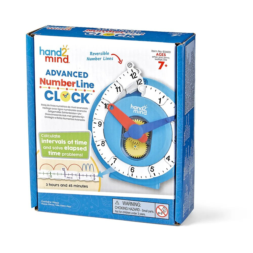 Advanced Number Line Clock, Advanced Number Line Clock,Learning Clock,Learn the time,clock time resources,Digital Timer,classroom timers,classroom digital timers,class timers,school timers, Advanced Number Line Clock,The Advanced Number Line Clock helps students boost their time-telling skills with the hands-on Advanced NumberLine Clock™. Each removable hour and minute chain on this teaching time clock unfurl into a straight number line. This helps children see how a clock face isThe Advanced Number Line Cl