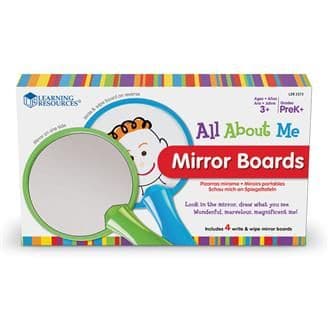 All About Me Mirror Boards Pack of 4, All about Me Mirror Boards set of 4,Special Needs Education Resources | Special Needs | Social And Emotional All about Me Mirror Boards, All About Me Mirror Boards Pack of 4,Build self-awareness with the All About Me Mirror Boards which feature the outline of a face on the write & wipe side and a mirror on the reverse. Children look at their reflections and then draw matching facial features on the outlined face. The All About Me Mirror Boards are great for About Me the