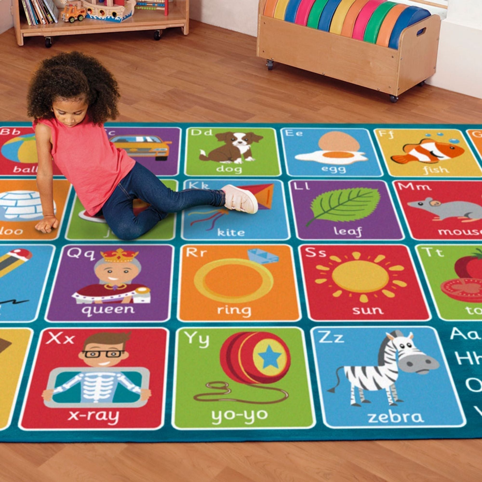 Alphabet Placement Carpet, Alphabet Placement Carpet,Alphabet Mat,Literacy Carpets and Mats and Rugs,classroom carpets,classroom rugs,classroom mats, Alphabet Placement Carpet,Alphabet Placement Carpet – A Colourful Learning Tool for Young Minds Transform your classroom or play area into a vibrant, interactive learning space with the Alphabet Placement Carpet. This thick, soft, and high-quality carpet features 26 clearly defined placement areas,Alphabet Placement Carpet – A Colourful Learning Tool for Young