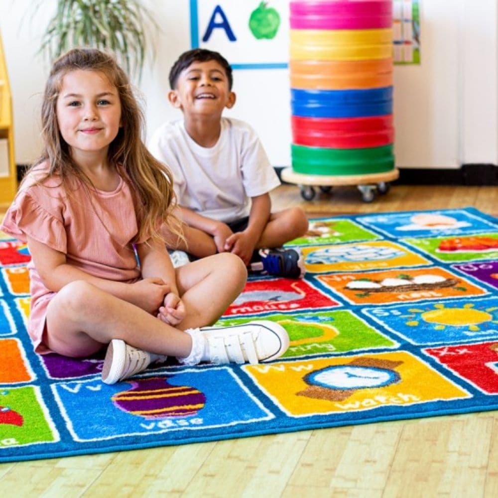 Alphabet Square Carpet, Alphabet Square Carpet,Alphabet Square Carpet L200 x W200cm,SQUARE ALPHABET CLASSROOM CARPET, Alphabet Square Carpet,This Square Alphabet Carpet is perfect for children to sit and enhance learning word and letter recognition in a fun interactive way. The Square Alphabet Carpet features distinctive and brightly coloured, child friendly designs The Square Alphabet Carpet is designed specifically with Key Stage 1, Literacy curriculum re,Alphabet Square CarpetThis Square Alphabet Carpet 