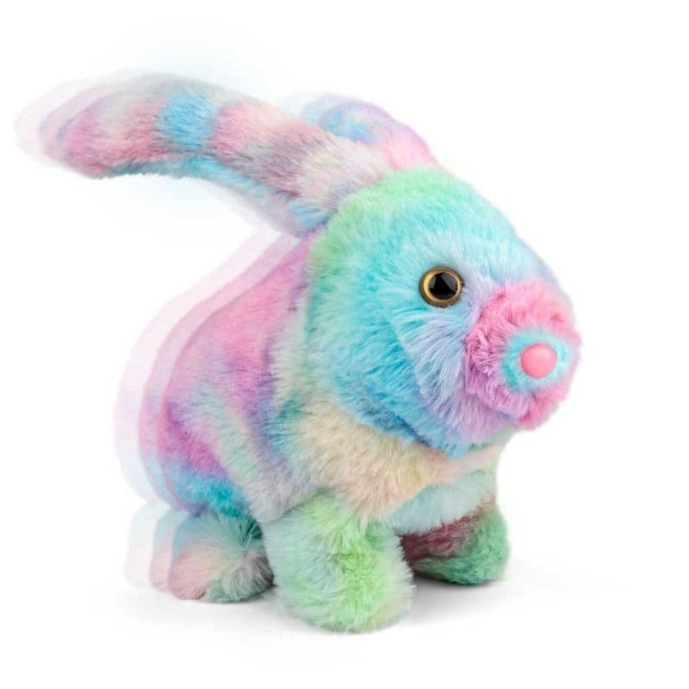 Animigos Magic Bunny, Animigo Magic Bunny,Animigo Magic bunny,Animigo toys,walking toys,crawling toys, Animigos Magic Bunny,The Animigos Magic Bunny is a rainbow coloured plush rabbit that hops along and performs realistic rabbit actions. It raises its ears, snuffles its nose and emits a high-pitched squeak. It's based on one of our best-selling Animigos, but comes in really cool rainbow colours. WeThe Animigos Magic Bunny is a rainbow coloured plush rabbit that hops along and performs realistic rabbit acti