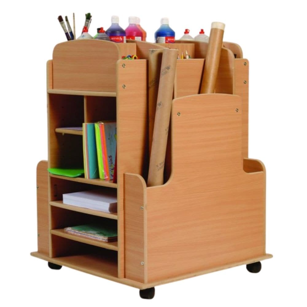 Art Storage Trolley, Art Storage Trolley,Art storage equipment trolley,PlayScapes Double Sided 2in1 Easel,classroom art equipment,Classroom easel,childrens art easel, Art Storage Trolley,The Art Storage Trolley is perfect for storing all of your art and craft supplies, this unit has an open top with various size storage sections. The Art Storage Trolley has numerous shelves and compartments for storage of paper, paint pots, paper rolls etc. some of the smaller shelves are also adjustable. Art Storage T,Art 