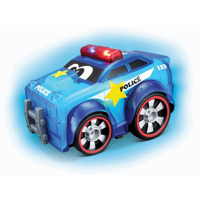 BB Junior Push & Glow Police Car, BB Junior Push & Glow Police Car,BB Junior toys,Push and glow cars,push and glow police car, BB Junior Push & Glow Police Car,BB Junior Push & Glow Police Car Introduce your child to the exciting world of lights and sounds with the BB Junior Push & Glow Police Car! This adorable toy is specifically designed to captivate young minds with its charming, cartoon-like appearance and interactive features. Simply press down on the top of the car,BB Junior Push & Glow Police Car In