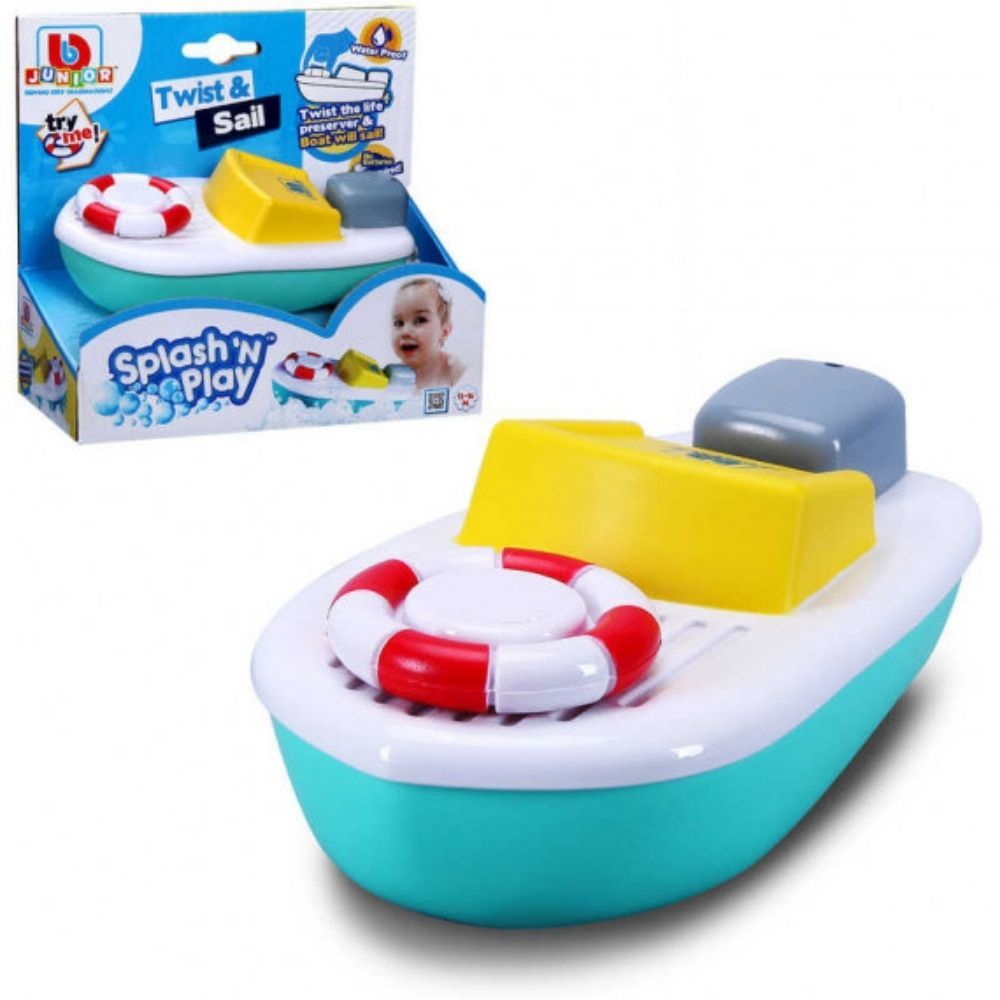 BB Junior Splash 'n' Play Twist & Sail, BB Junior Splash 'n' Play Twist & Sail,,BB Junior Splash N Play bath toys,bath toys,children's bath toys.BB Junior Splash N Play toys, BB Junior Splash 'n' Play Twist & Sail,The BB Junior Splash 'n' Play Twist & Sail is another wonderful addition to the BB Junior line-up, designed specifically for the enjoyment of little water enthusiasts. Built to be both robust and engaging, this wind-up bath toy is perfect for children aged 12 months and up. The toy is simple to op