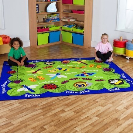 Back To Nature Mini Beasts Carpet, Back To Nature Mini Beasts Carpet,Classroom Children's carpets,children's story time carpets and cushions,classroom carpets,primary school carpets and rugs, Back To Nature Mini Beasts Carpet,The Back To Nature Mini Beasts Carpet has pictures and names of insects to help children learn about the insects that can be found in our environment. The Back To Nature Mini Beasts Carpet is designed to encourage learning through interaction and play. Abrasion and crease resistant wit