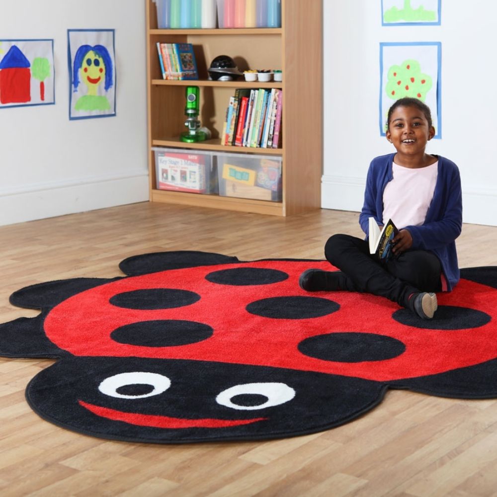 Back to Nature Ladybird Carpet, Back to Nature Ladybird Carpet,classroom equipment,classroom supplies,classroom furniture,classroom carpets,classroom rugs,story time corner rug, Back to Nature Ladybird Carpet,This highly colourful Back to Nature Ladybird placement carpet is great for reading areas or just a bright addition to the classroom or nursery environment. The Back to Nature Ladybird Carpet is a colourful character that will bring learning areas to life with colour and style. The giant shaped ladybir