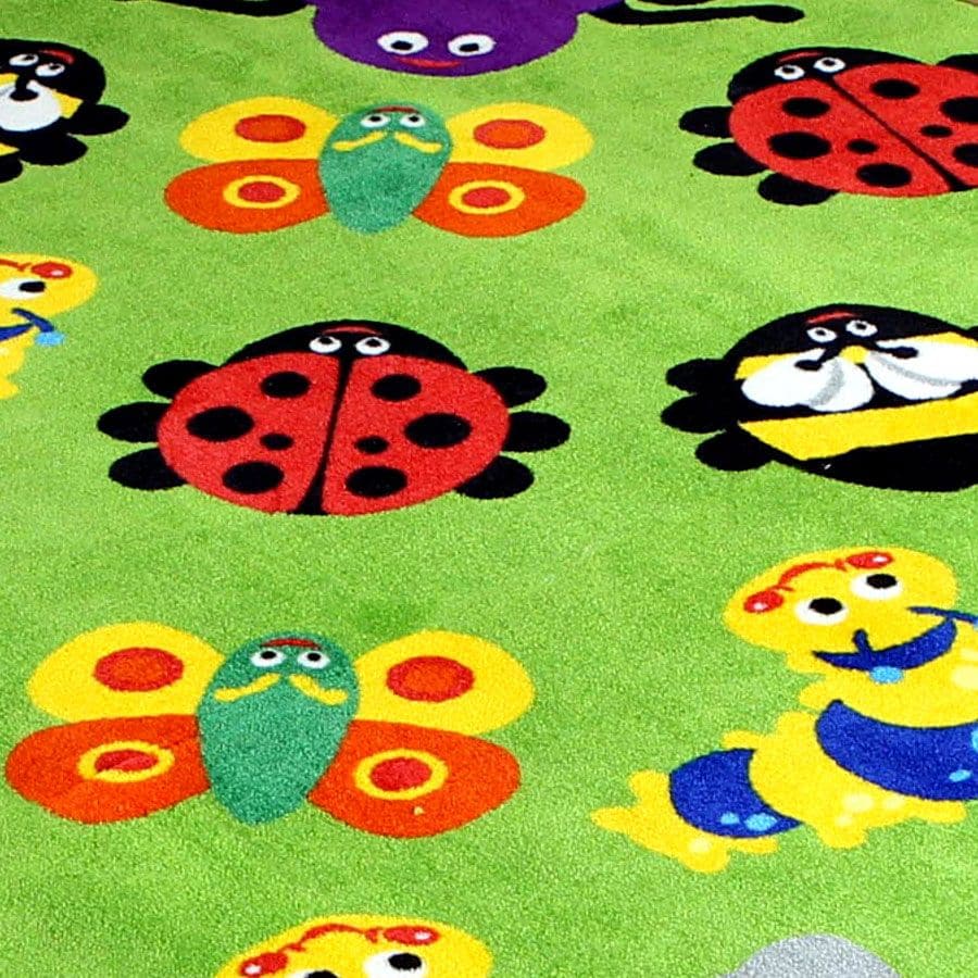 Back to Nature™ Large Corner Bugs Carpet, Back to Nature™ Large Corner Bugs Carpet,Back to nature large corner bugs rug,classroom carpets,classroom rugs, Back to Nature™ Large Corner Bugs Carpet,The Back to Nature™ Large Corner Bugs Carpet is a larger 3x3m brightly coloured corner carpet with placement areas for up to 24 children plus a teacher. The Back to Nature™ Large Corner Bugs Carpet is designed to encourage learning through interaction and play. Features Anti-skid Dura-Latex™ safety backing.The Back 