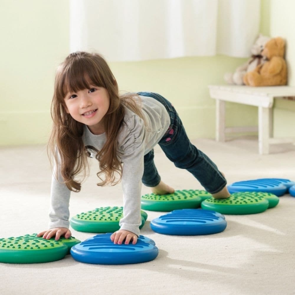 Balance Stepping Clouds, Balance Stepping Clouds,sensory balance toys,balancing games,special needs balancing toys,Weplay balancing clouds, Balance Stepping Clouds,Balance Stepping Clouds are a great new way to build balance, posture and core strength. The sides and bottom of each dual-chambered piece are made from a soft, pliable plastic that allows air to travel between the two chambers when stepped upon. The top has an anti-slip tactile surface that provides secure foot positi,Balance Stepping CloudsBala