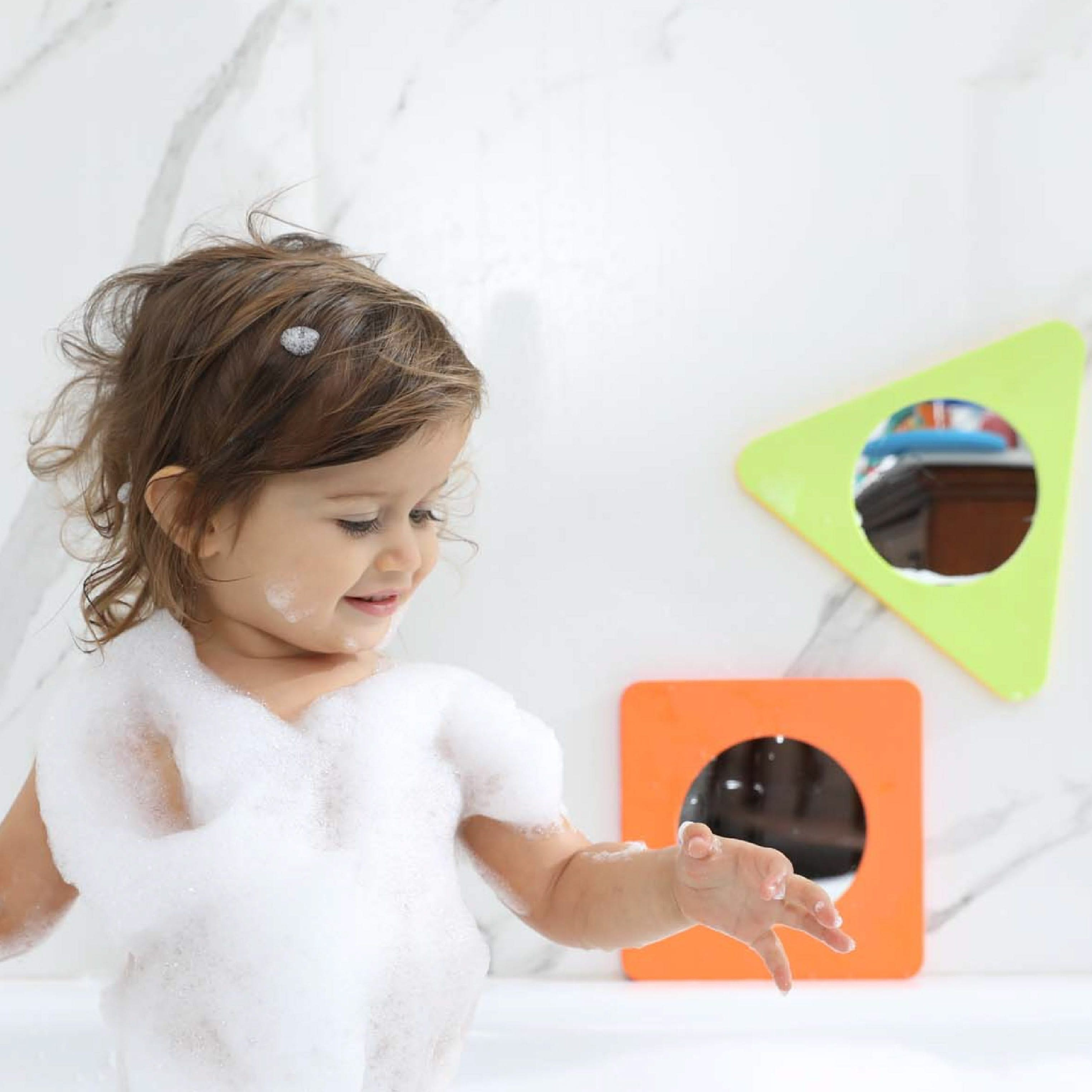 Bath Mirror Shapes, Bath Mirror Shapes,Edushape Magic Mirror Shapes Bath Toy,Bath Mirror Shapes,bath toys for children,water play for children,bath time toys,baby bath toys, Bath Mirror Shapes,Looking for a fun and educational bath time activity for your little ones? Look no further than these Bath Mirror Shapes from Edufoam! Featuring three brightly coloured mirrors in triangle, circle, and square shapes, these toys are designed specifically for water play and will stick to any smooth, flat surface when we