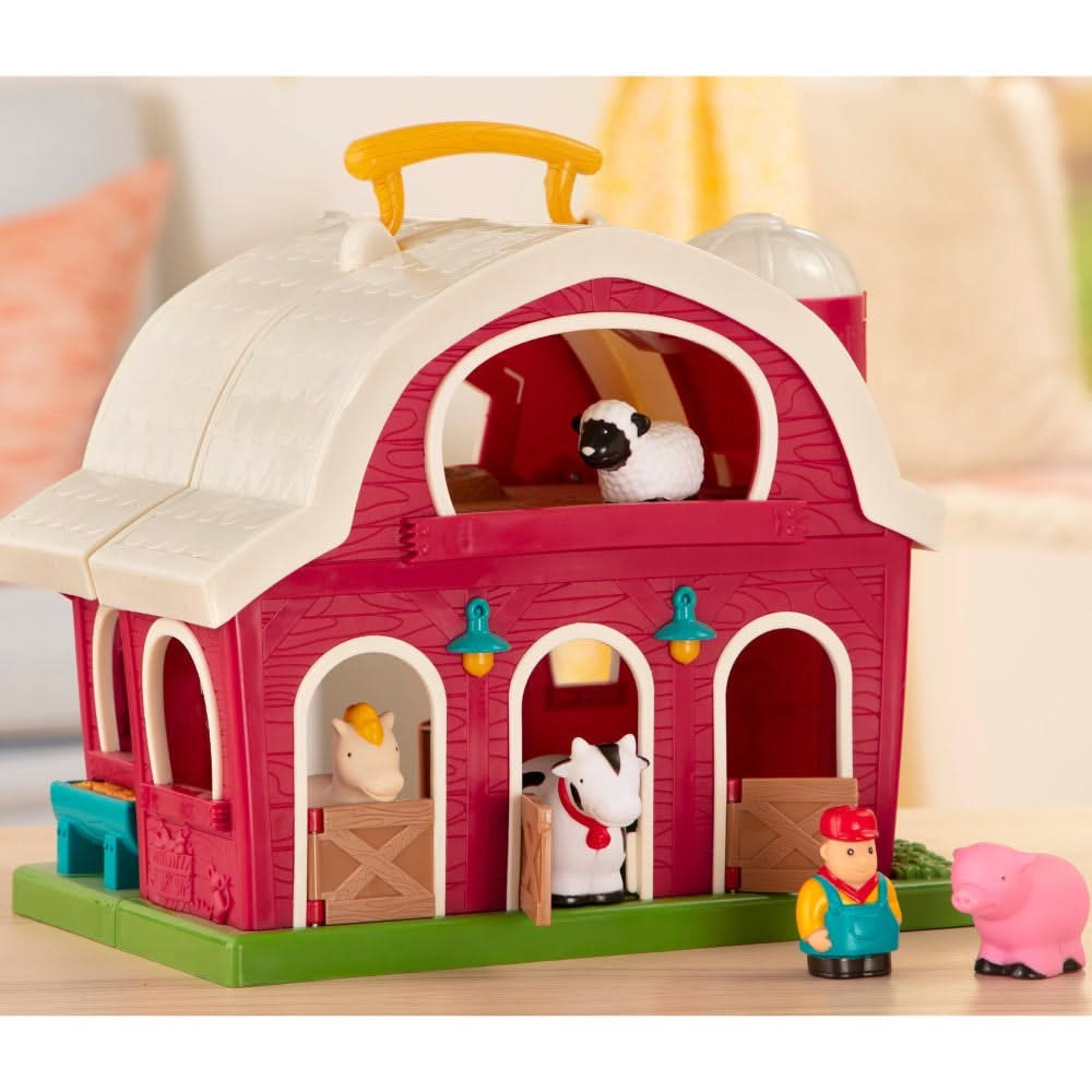 Battat Big Red Barn, Battat Big Red Barn.Battat Toys,Battat play,Battat UK,Pretend play farm,farm play set, Battat Big Red Barn,The Battat Big Red Barn is a delightful playset that will spark your child's imagination and creativity. Designed for budding farmers and animal lovers, this sturdy and robust barn is filled with endless hours of fun. As your little one opens up the barn, they will discover a friendly horse, cow, sheep, pig, and a trus,BattatThe Battat Big Red Barn is a delightful playset that will