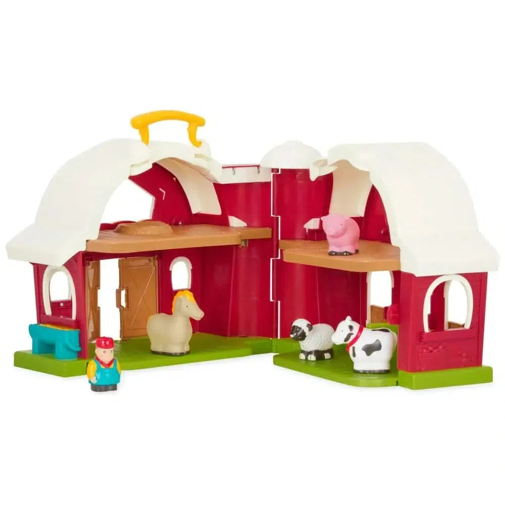 Battat Big Red Barn, Battat Big Red Barn.Battat Toys,Battat play,Battat UK,Pretend play farm,farm play set, Battat Big Red Barn,The Battat Big Red Barn is a delightful playset that will spark your child's imagination and creativity. Designed for budding farmers and animal lovers, this sturdy and robust barn is filled with endless hours of fun. As your little one opens up the barn, they will discover a friendly horse, cow, sheep, pig, and a trus,BattatThe Battat Big Red Barn is a delightful playset that will