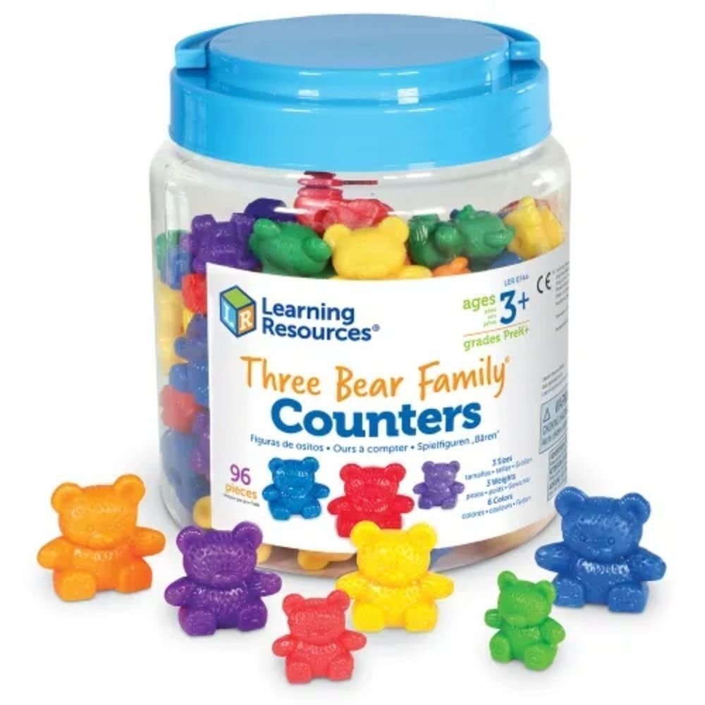 Bear Family Counter Rainbow Set of 96, Bear Family Counter Rainbow Set of 96,numeracy resources,school numeracy resources,school classroom resources, Bear Family Counter Rainbow Set of 96 – A Fun & Interactive Way to Learn Early Maths! Make early maths learning fun and engaging with the Bear Family Counter Rainbow Set of 96! This versatile and educational resource is designed to help young learners develop essential sorting, counting, patterning, and weight comparison skills through hands-on play. With 96 c