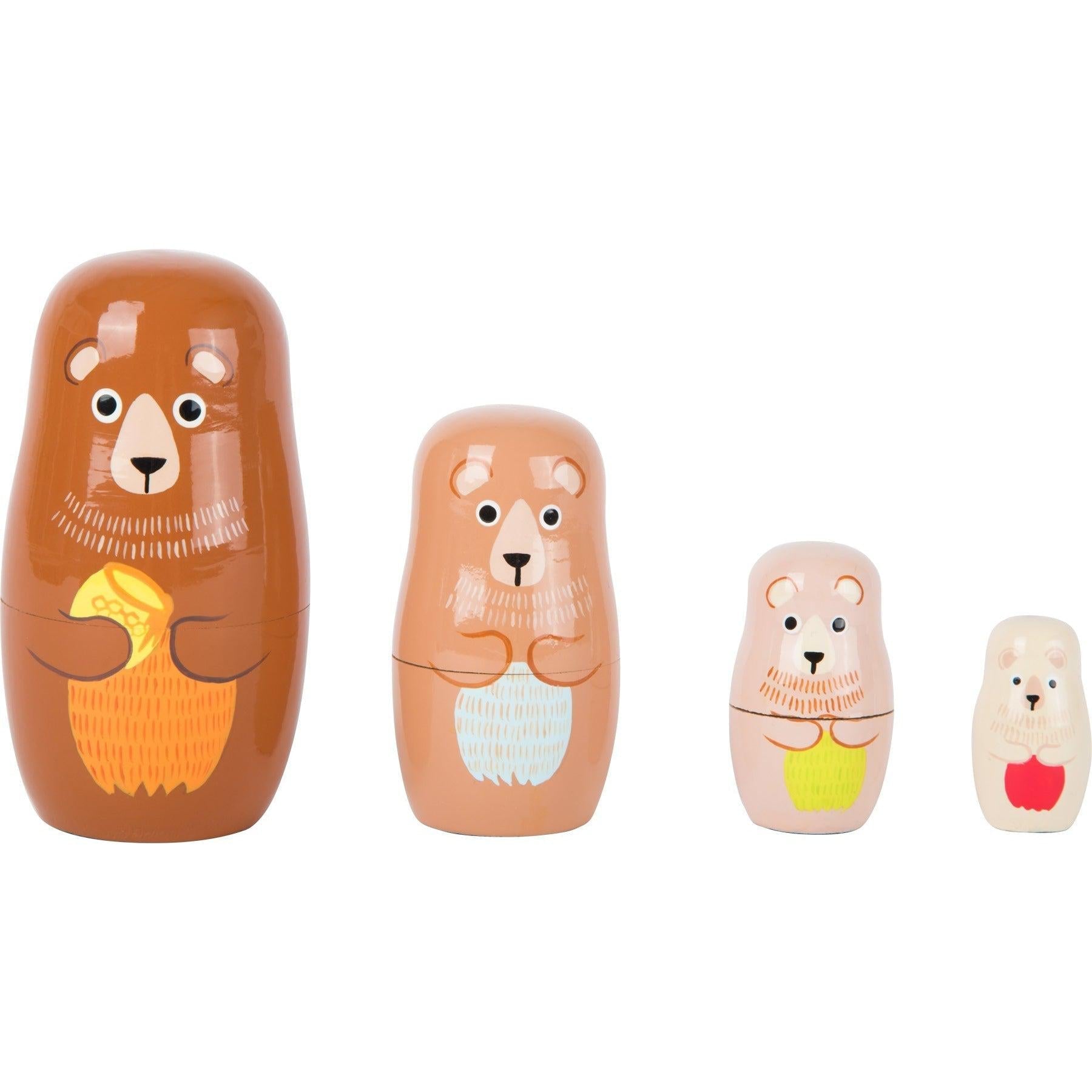 Bear Family Matryoshka, Bear Family Matryoshka,Nesting Dolls,Wooden dolls,Nesting Dolls,Lil Classics Family Pets Nesting Dolls, Bear Family Matryoshka,The Bear Family Matryoshka nesting dolls are a delightful and entertaining toy for children. With their bright and bold designs, they are sure to capture the attention and imagination of little ones. These nesting dolls are also a super size, making them easy to take on the go when kids need something to keep them occu,BearThe Bear Family Matryoshka nesting d