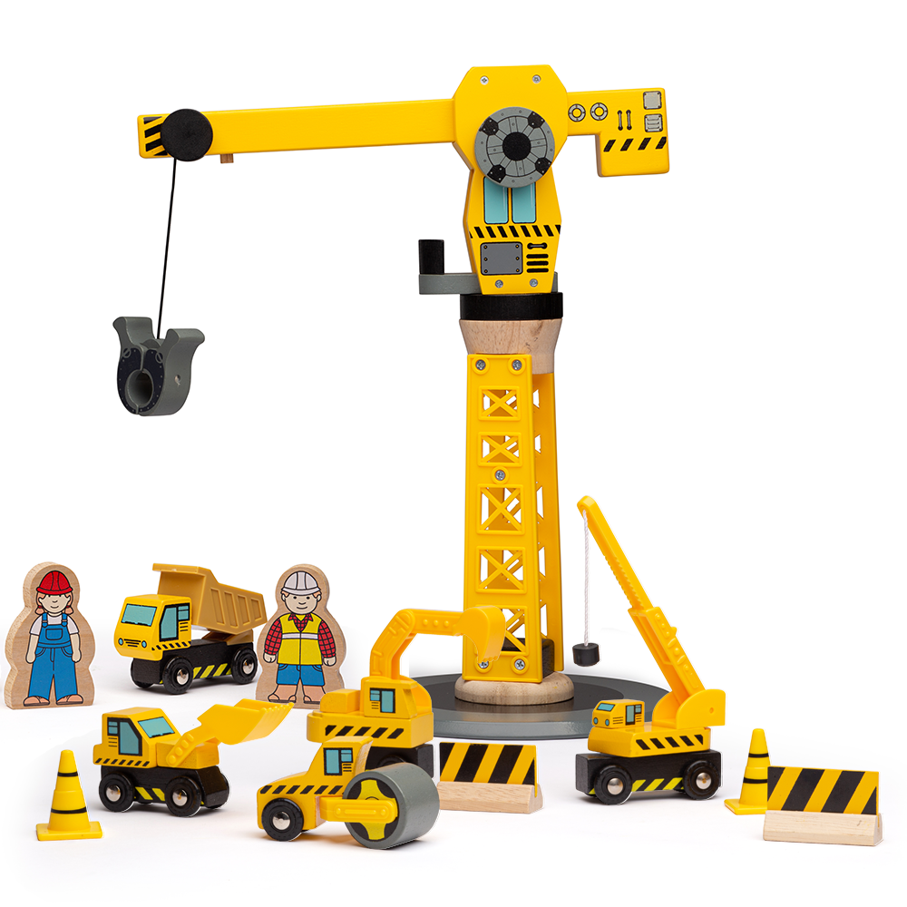 Big Crane Construction Set, Big Crane Construction Set,Bigjigs Big Crane Construction Set,Construction Toys.Wooden Toys, Big Crane Construction Set,It’s tiring work at the building site and time to get serious! Towering up into the skyline, this working wooden crane toy can lift a load, swivel it around and also move it forwards and backwards. An impressive wooden train accessory, it’s just like the real thing! Certain to keep every element of the wooden railway nBigIt’s tiring work at the building site and