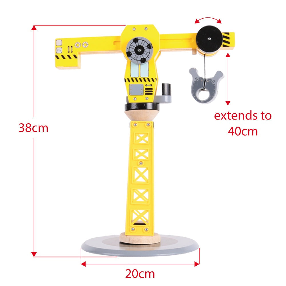 Big Crane Construction Set, Big Crane Construction Set,Bigjigs Big Crane Construction Set,Construction Toys.Wooden Toys, Big Crane Construction Set,It’s tiring work at the building site and time to get serious! Towering up into the skyline, this working wooden crane toy can lift a load, swivel it around and also move it forwards and backwards. An impressive wooden train accessory, it’s just like the real thing! Certain to keep every element of the wooden railway nBigIt’s tiring work at the building site and