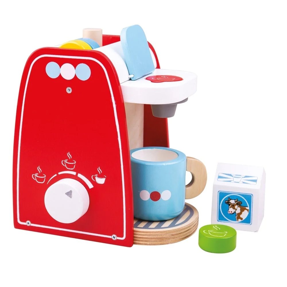 BigJigs Coffee Maker, BigJigs Coffee Maker, Pretend play kitchen toys, Wooden toys,Pretend coffee maker, pretend play ideas,Kitchen pretend play, BigJigs Coffee Maker,BigJigs Coffee Maker Brew up some imaginative fun with the BigJigs Coffee Maker, the perfect role play toy for young aspiring baristas! Designed to inspire creativity and mimic real-life coffee-making, this charming wooden coffee machine is ideal for pretend play kitchens or play areas. BigJigs Coffee Maker Features: R,BigJigs Coffee MakerBigJ