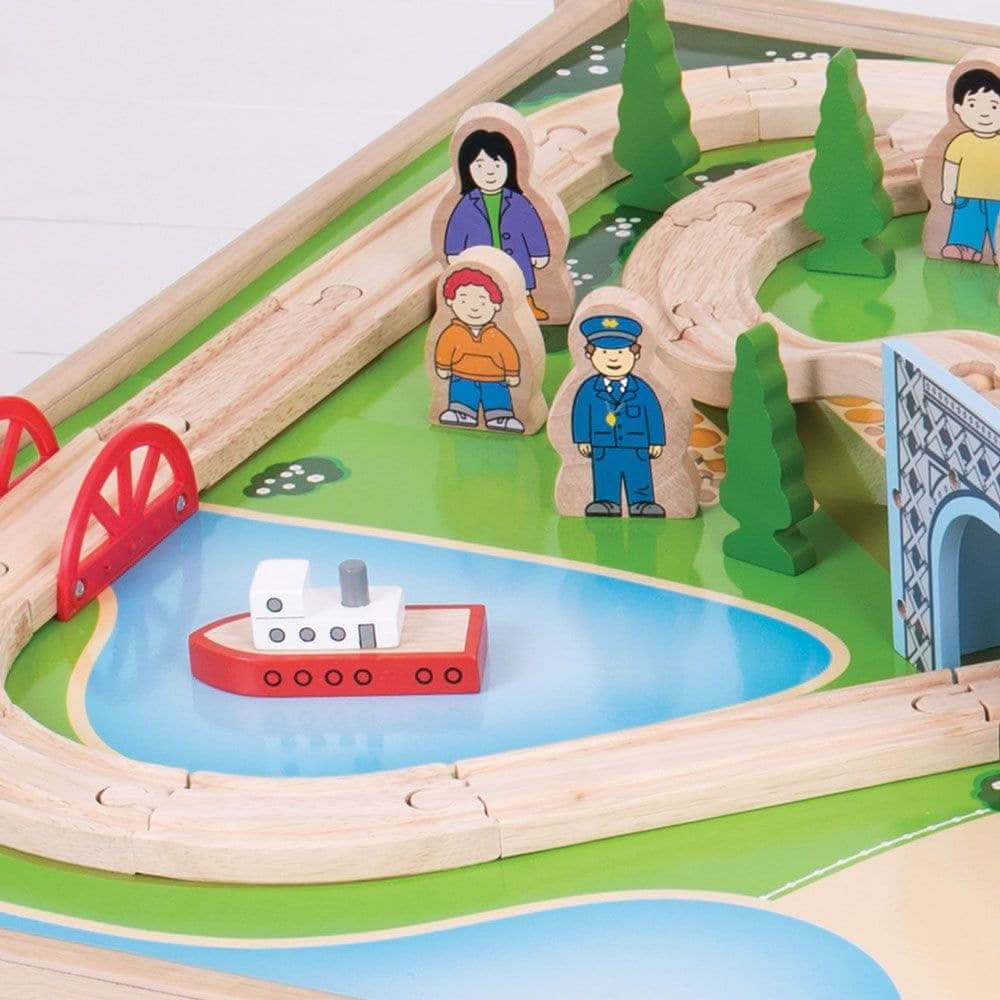 Bigjigs City Train Set and Table, Bigjigs City Train Set and Table,City Train Set and Table,bigjigs train table,bigjigs toys,Wooden train set,childrens wooden train set,toddlers train set, Bigjigs City Train Set and Table,This wooden Bigjigs City Train Set and Table will inspire and educate young minds in equal measure.The raised Bigjigs City Train Set and Table allows more children to get involved in the play session, as well as ensuring that every part of the network is easily accessible. The Bigjigs City