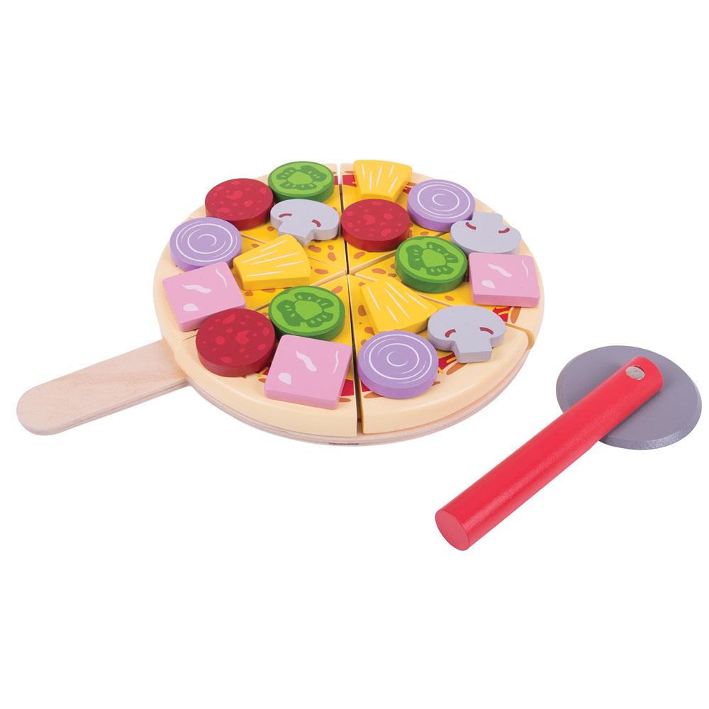 Bigjigs Cutting Pizza, Bigjigs Cutting Pizza,Wooden Toys,Wooden Food Toys, Children's wooden toys, Bigjigs Cutting Pizza,Six delicious slices of wooden pizza with a variety of different wooden toppings to choose from! Select the toppings and make pizzas to order for friends and family. Easily slice the pizza with the supplied wooden pizza cutter and serve it up on the supplied wooden server, or share out and serve u. Encourages interacti,Bigjigs Cutting PizzaSix delicious slices of wooden pizza with a varie