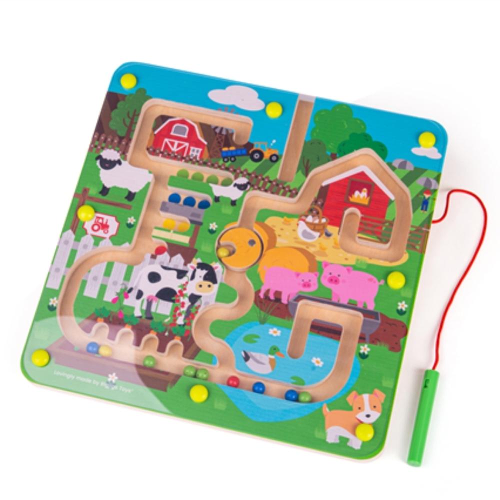 Bigjigs Farmyard Maze Puzzle, Bigjigs Farmyard Maze Puzzle,Farm Maze Puzzle,Wooden puzzle,toy puzzles,fine motor skills puzzle,Shape Maze Manipulative Wall Panel, Bigjigs Farmyard Maze Puzzle,Bigjigs Farmyard Maze Puzzle The Bigjigs Farmyard Maze Puzzle offers young learners an engaging and interactive way to explore a vibrant farmyard setting while developing key motor skills. Designed with a charming wooden frame featuring a colourful farm scene, this puzzle combines fun and learning in one delightfulBigj